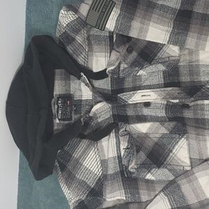 Howitzer Men's Black and Gray Hooded Jacket